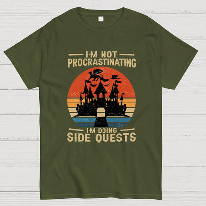 I'm Not Procrastinating I'm Doing Side Quests Geeky T-Shirt