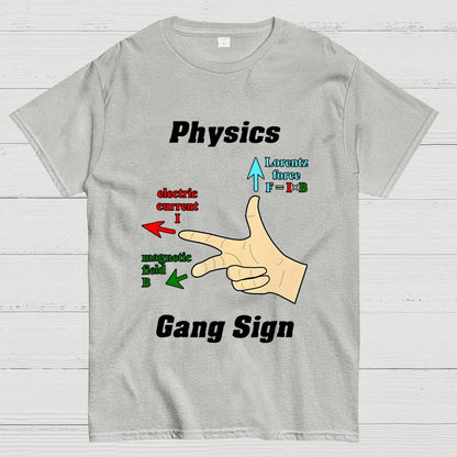 Right Hand Rule Physics Gang Sign Geek T-Shirt