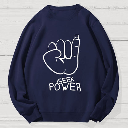 Geek Power Cotton Sweatshirt