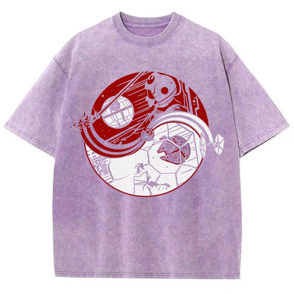 Yin Yang Vintage Distressed T-shirt