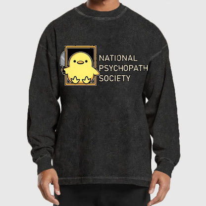 National Psychopath Sociaty Washed Long Sleeve Tee
