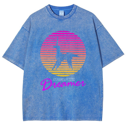 Cyberpunk Dreamer Vintage Distressed T-shirt