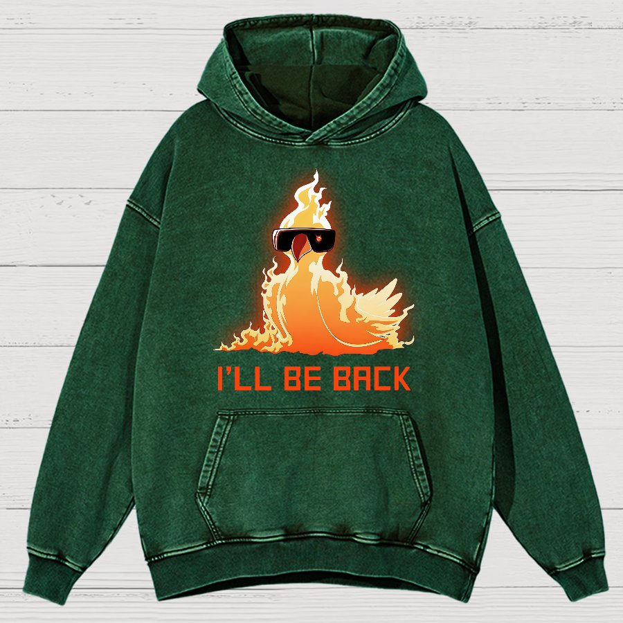 I'll Be Back Vintage Distressed Hoodie