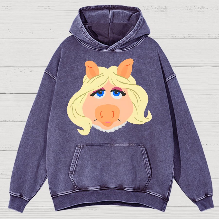 Retro Pop Culture Puppet Face4 Vintage Distressed Hoodie