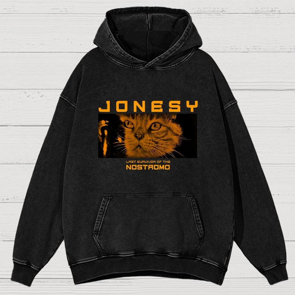 Jonesy Nostrocat Space Survivor Vintage Distressed Hoodie