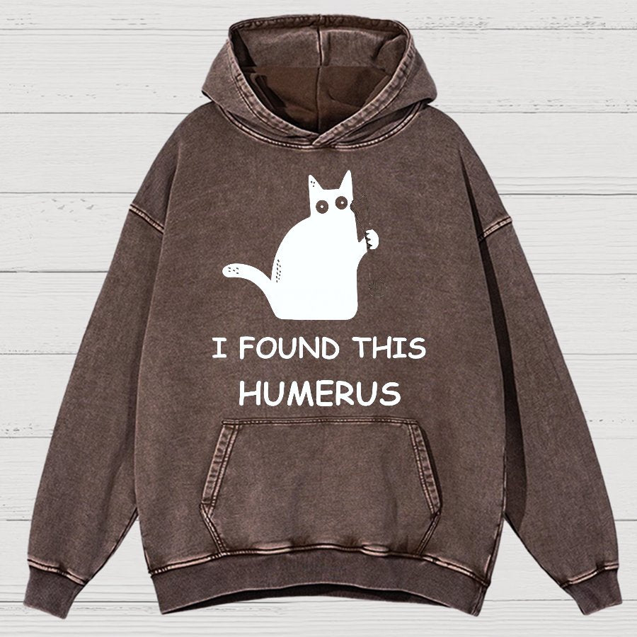 I Found This Humerus Nerdy Vintage Distressed Hoodie