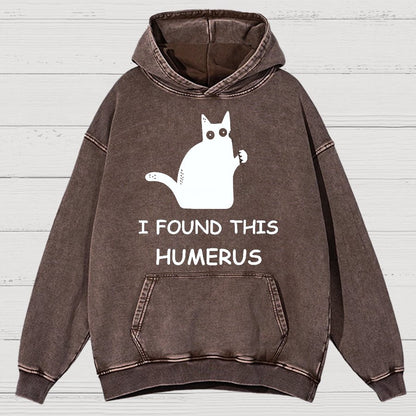 I Found This Humerus Nerdy Vintage Distressed Hoodie
