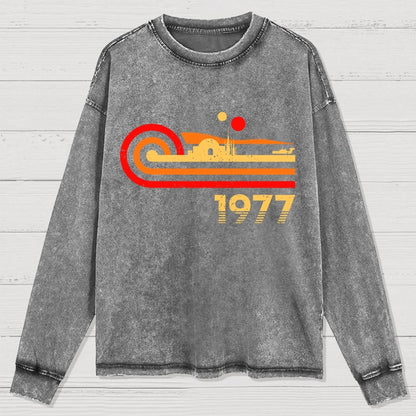 Retro Vintage Desert Planet Washed Long Sleeve Tee