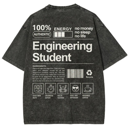 Engineering Student Unisex Fit Washed T-Shirt