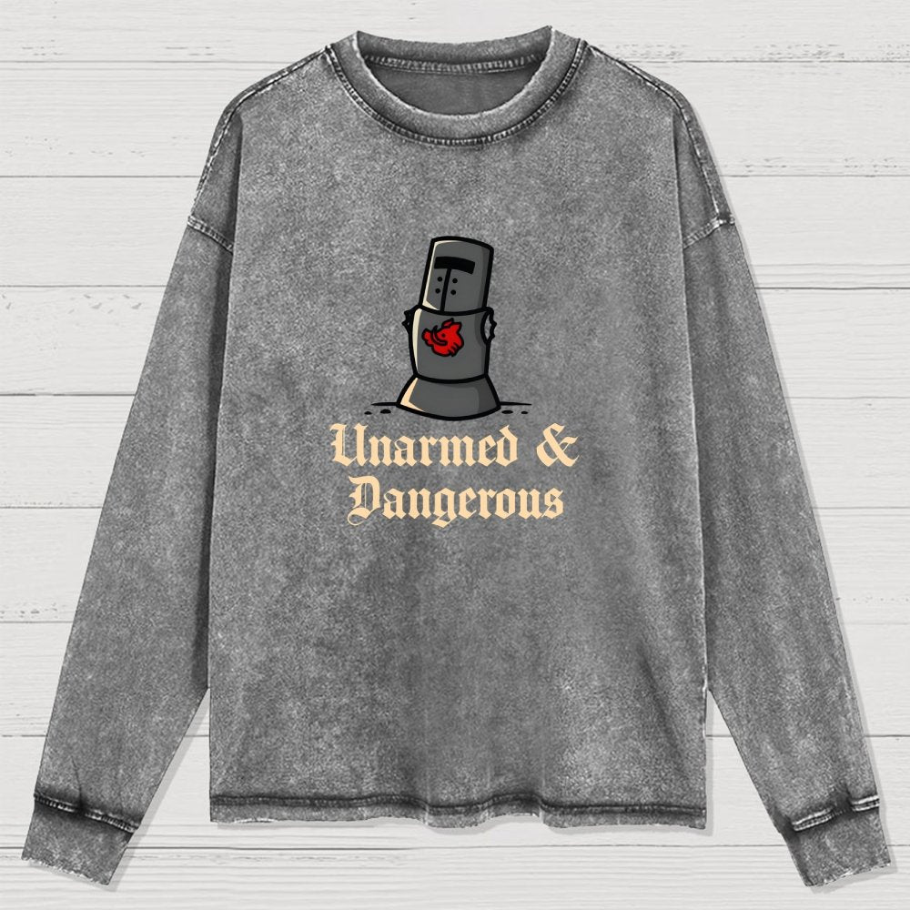 Unarmed And Dangerous Washed Long Sleeve Tee