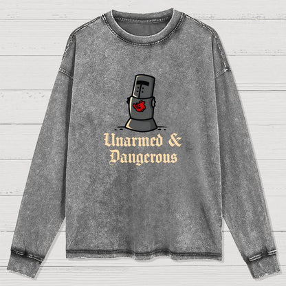 Unarmed And Dangerous Washed Long Sleeve Tee