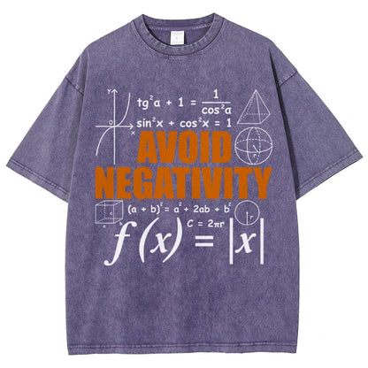 Avoid Negativity Funny Math Mathematician Vintage Distressed T-shirt