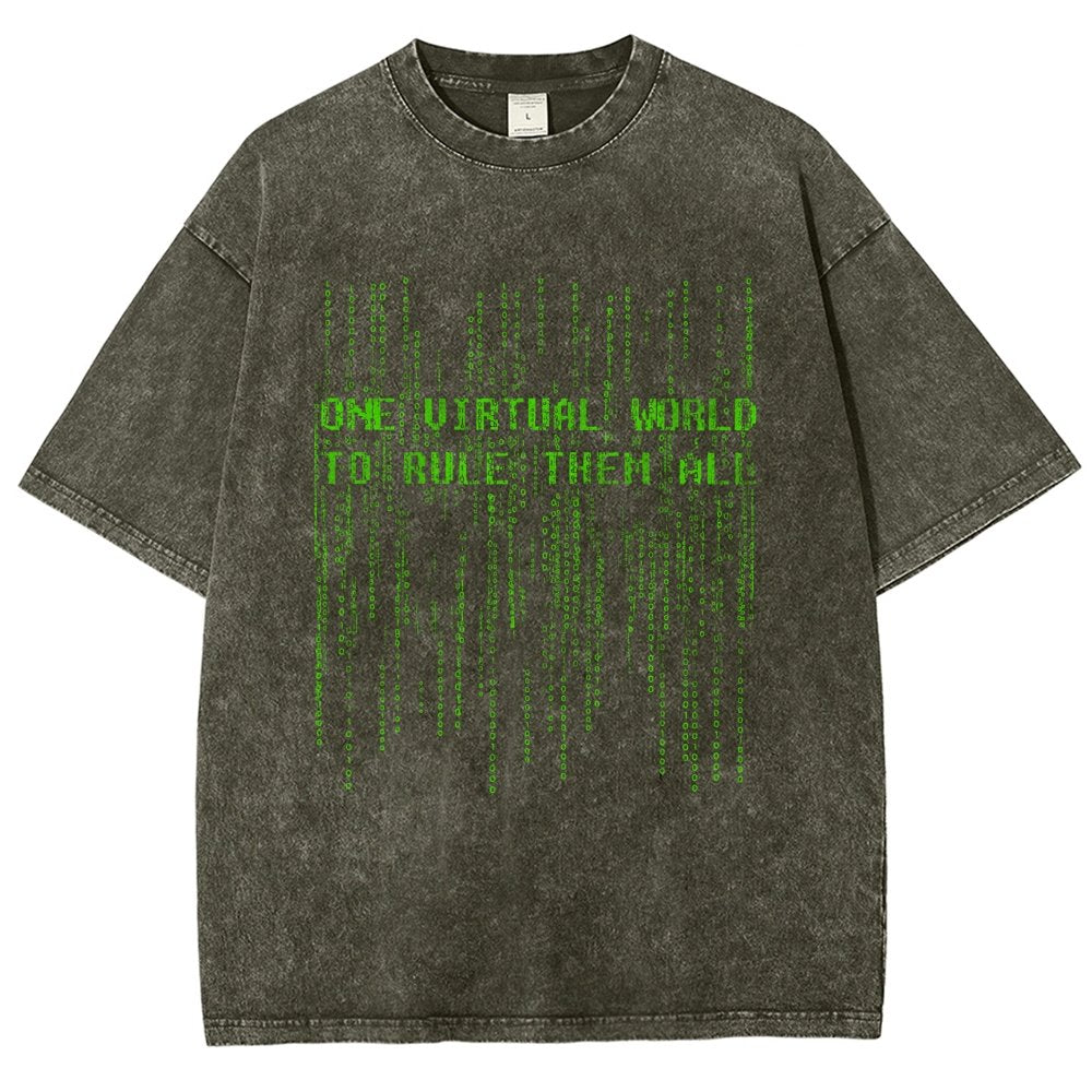 One Virtual Realm to Rule Them All Vintage Distressed T-shirt