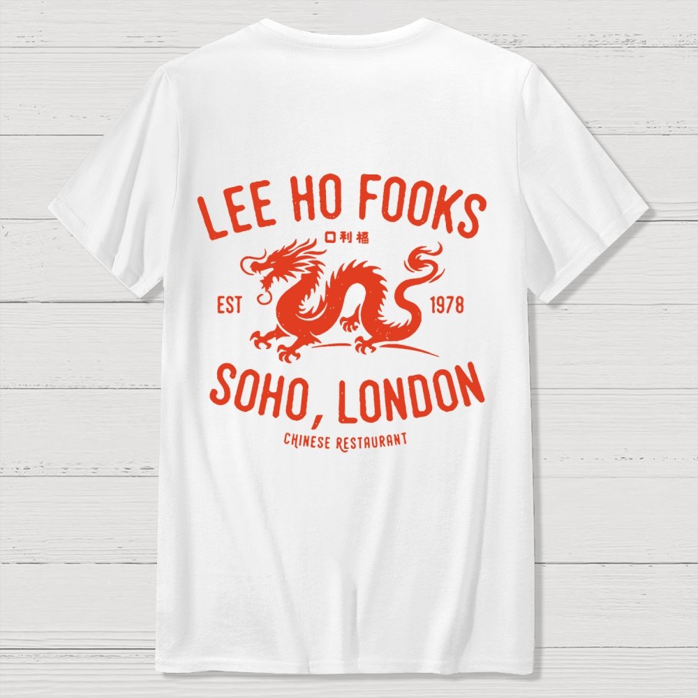 Lee Ho Fooks Vintage Resto Back Printing Geek T-Shirt