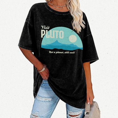 Visit Pluto Vintage Distressed T-shirt