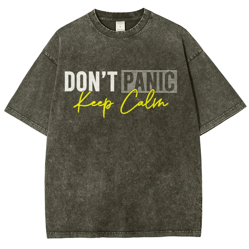Don't panic keep calm Vintage Distressed T-shirt