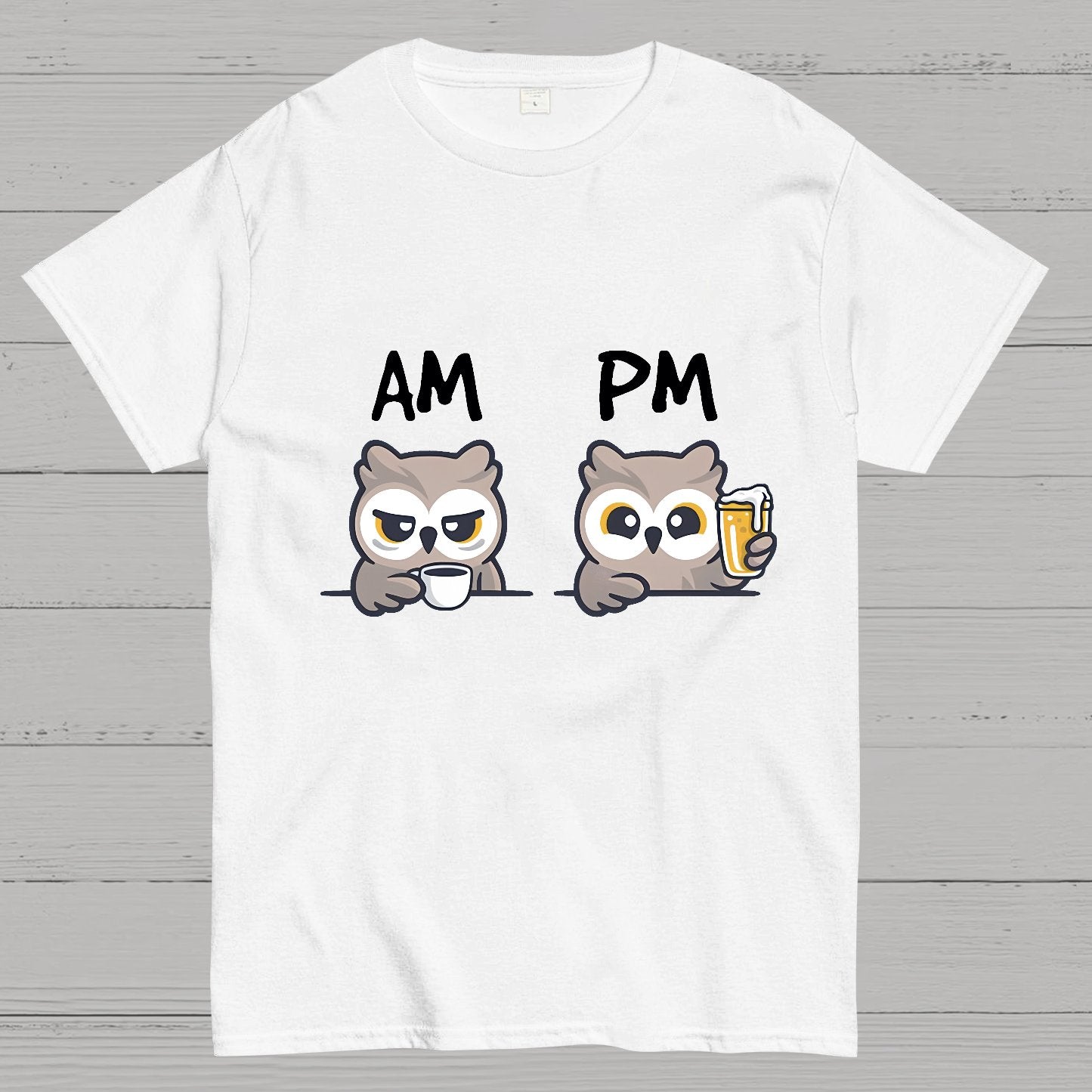 AM PM owl clock Geeky T-Shirt