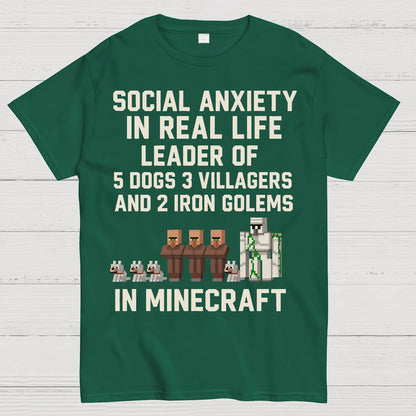 Social Fear In Reality, leader In Game Geek T-Shirt