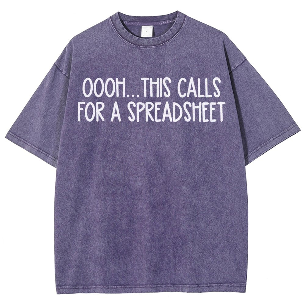 Oooh This Calls For A Spreadsheet Vintage Distressed T-shirt