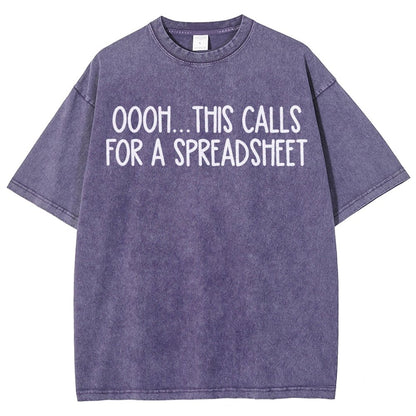 Oooh This Calls For A Spreadsheet Vintage Distressed T-shirt