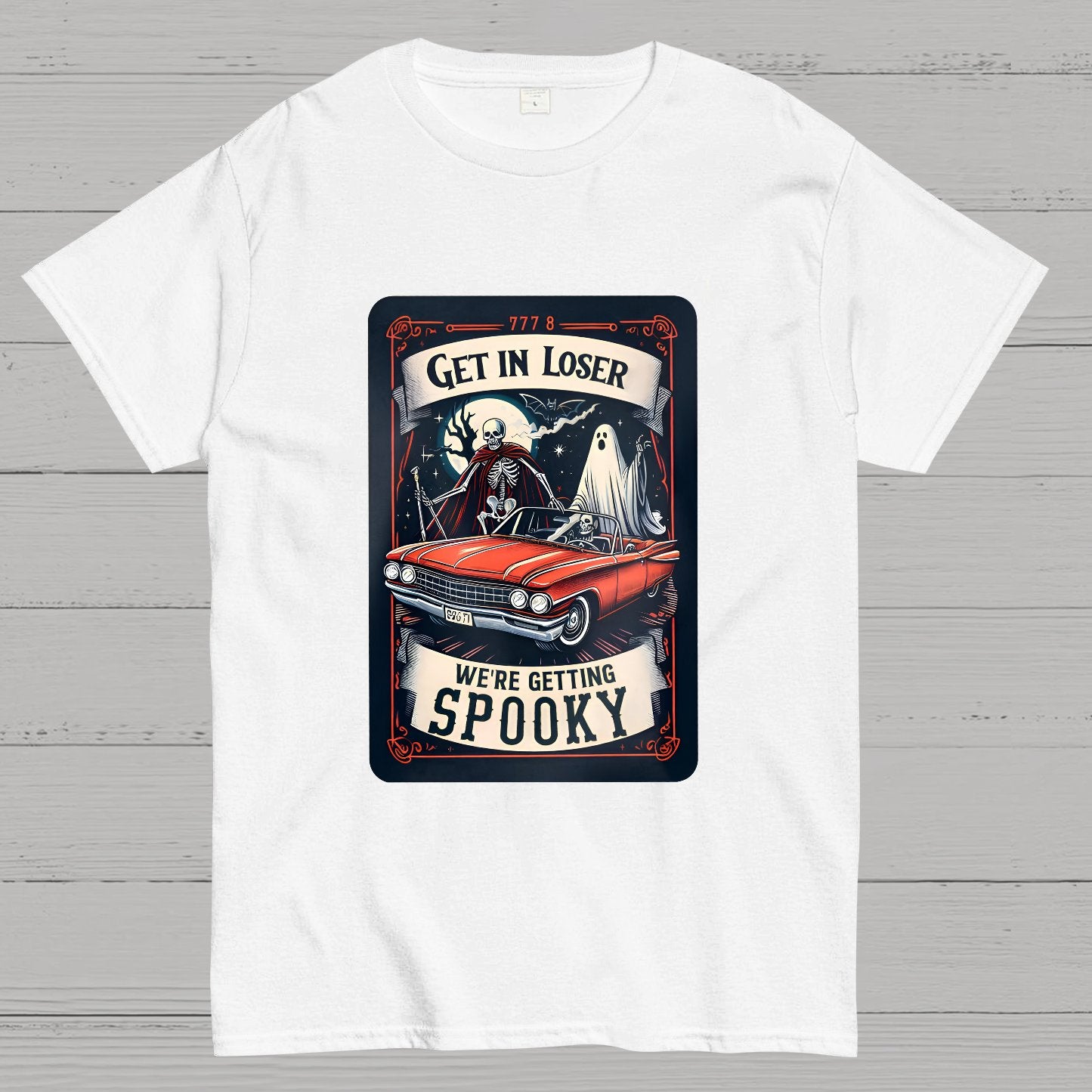Get In Loser We're Getting Spooky Tarot Card Halloween T-Shirt
