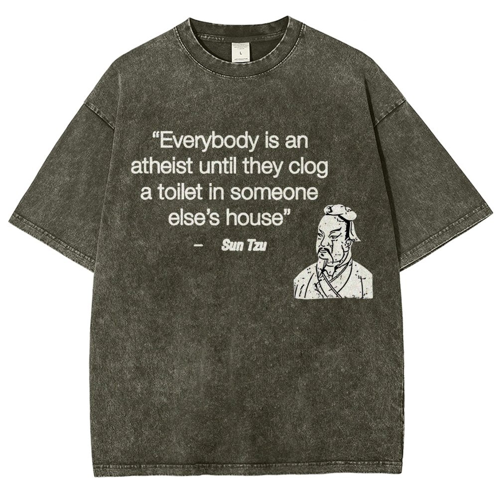 Funny Sun Tzu Saying Vintage Distressed T-shirt