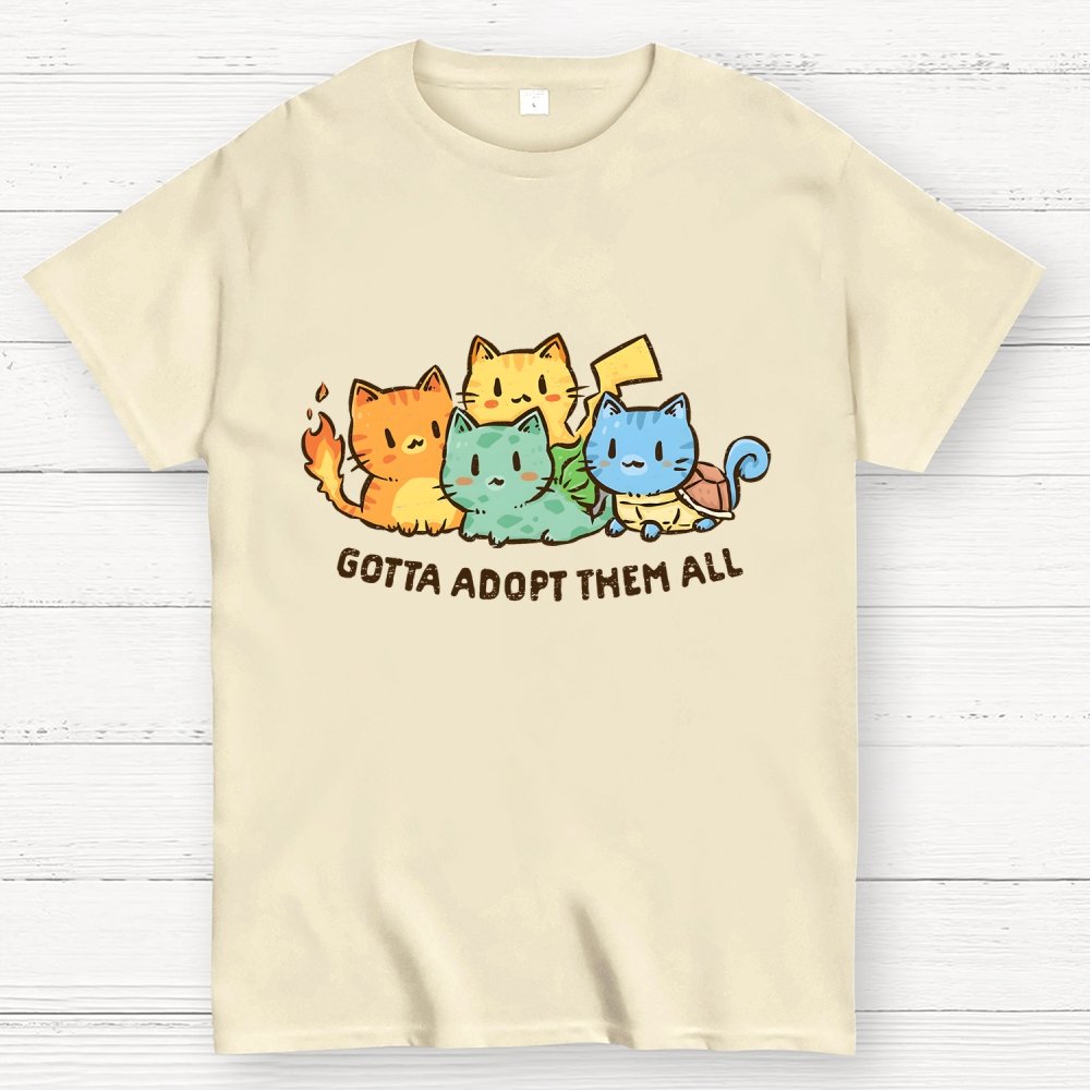 Gotta Adopt Them All Geek T-Shirt