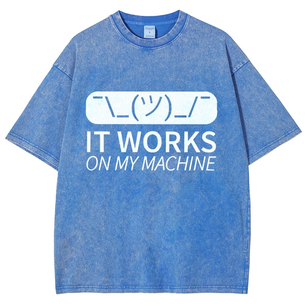 It Works On My Machine Programmer Vintage Distressed T-shirt