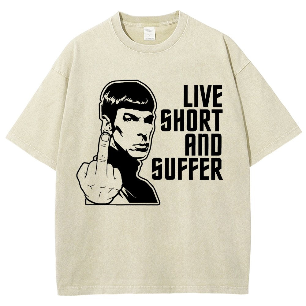 Live Short and Suffer Vintage Distressed T-shirt
