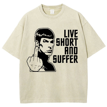 Live Short and Suffer Vintage Distressed T-shirt