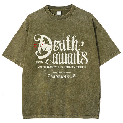Death Awaits Vintage Distressed T-shirt
