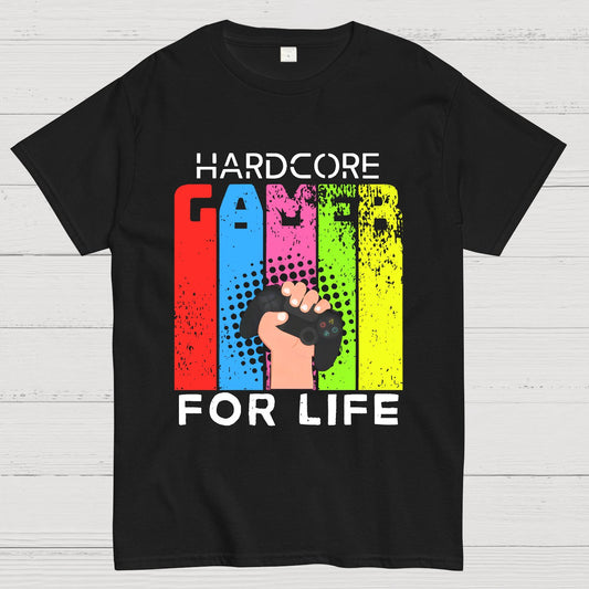 Hardcore Gamer for Life Geeky T-Shirt