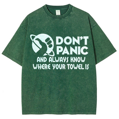 Don't Panic Vintage Distressed T-shirt