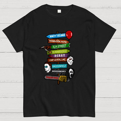 Horrible Road Signs Geek T-Shirt
