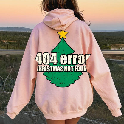 Error 404 Printed Back Cotton Hoodie