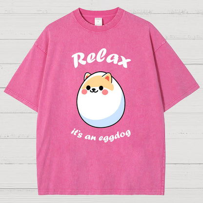 Relax it's an Eggdog Vintage Distressed T-shirt