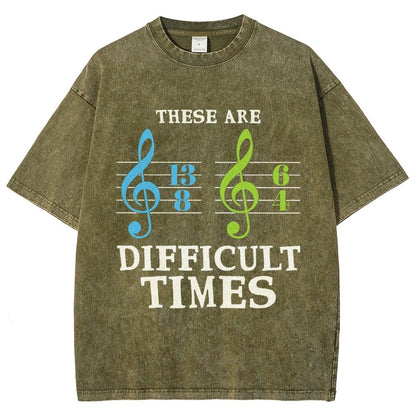 These Are Difficult Times Vintage Distressed T-shirt