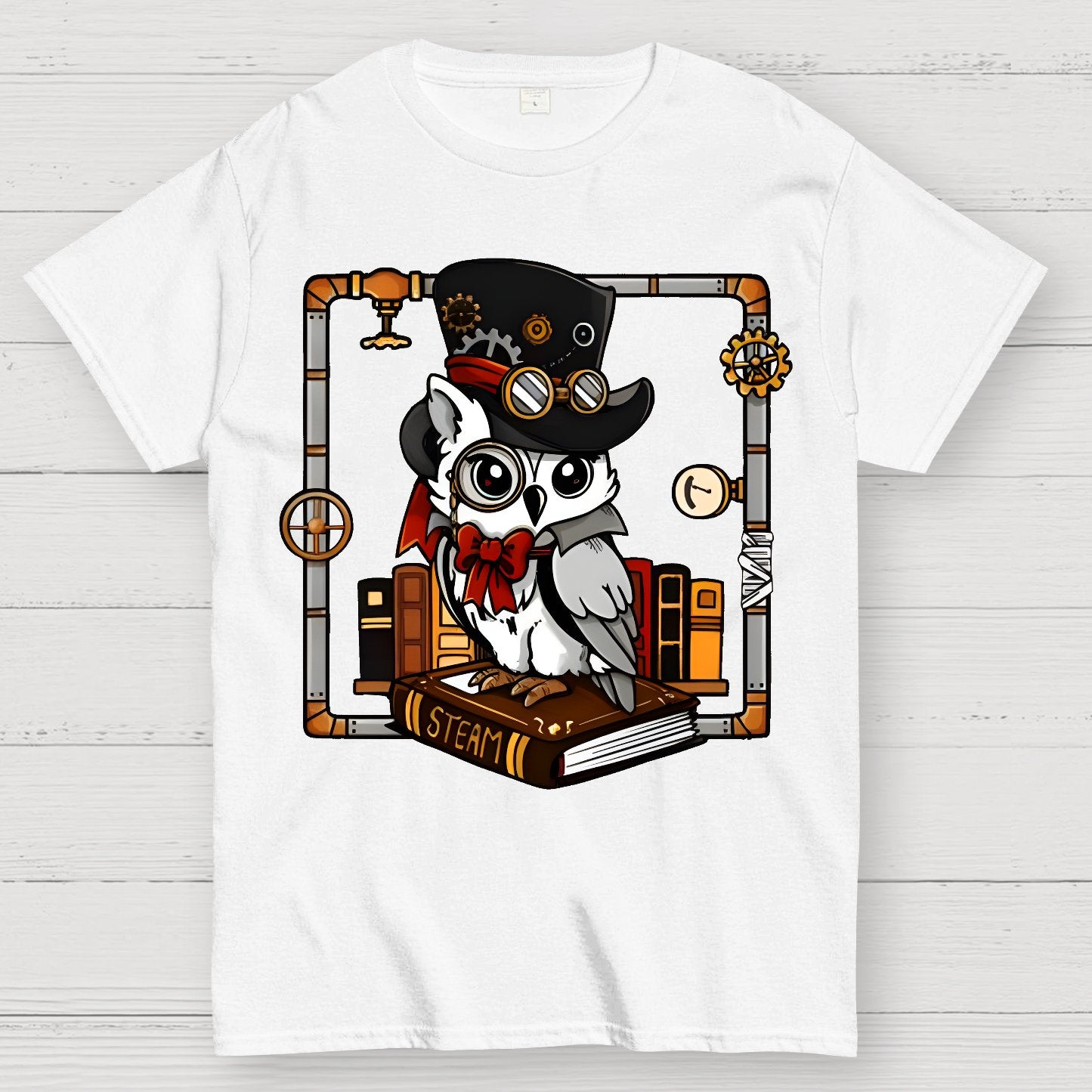 Steampunk Owl Geek T-Shirt