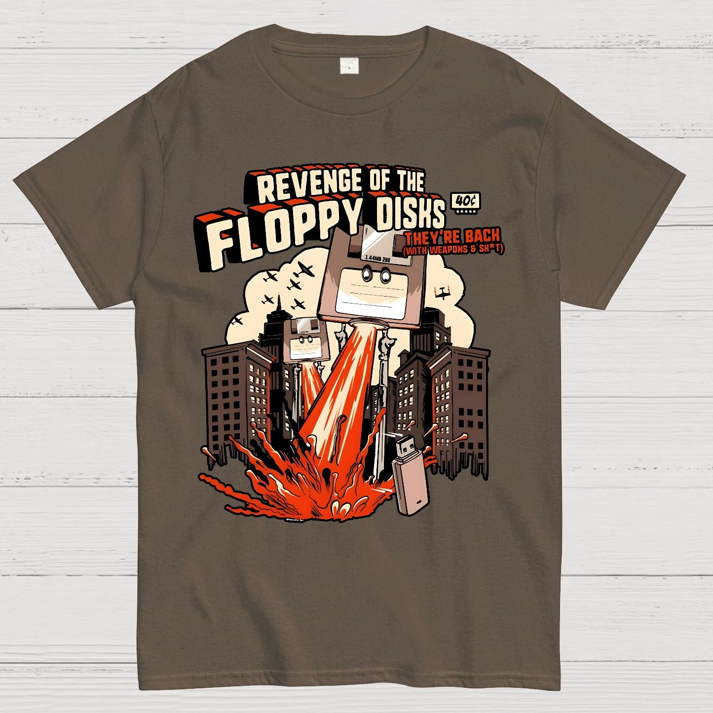 Attack of the Floppy Disks Geek T-Shirt