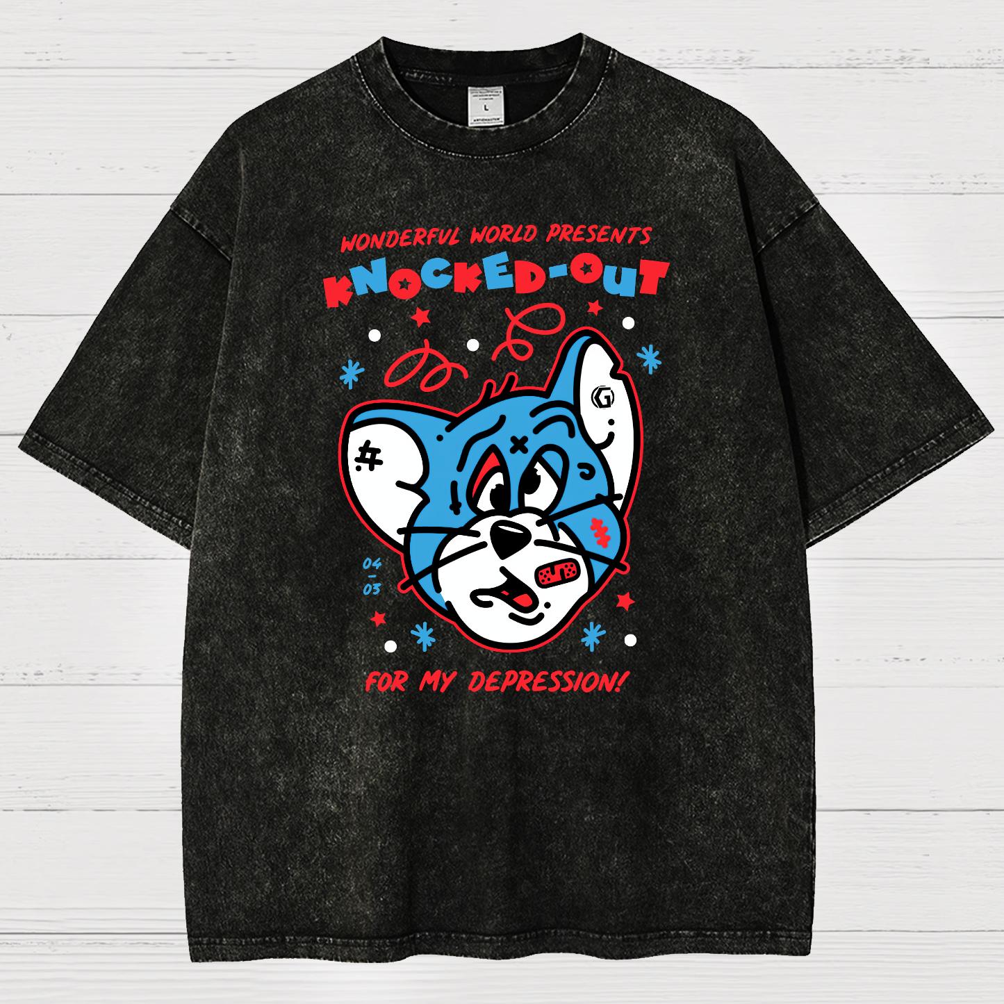 Knocked-Out! Vintage Distressed T-shirt
