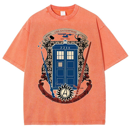 The Ultimate Geek Mashup Vintage Distressed T-shirt