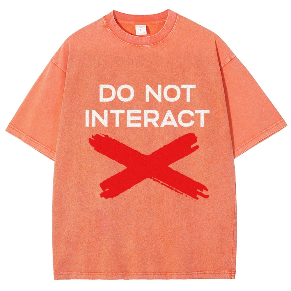 Do Not Interact Vintage Distressed T-shirt