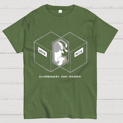 Schrodingers Venn Diagram Geek T-Shirt