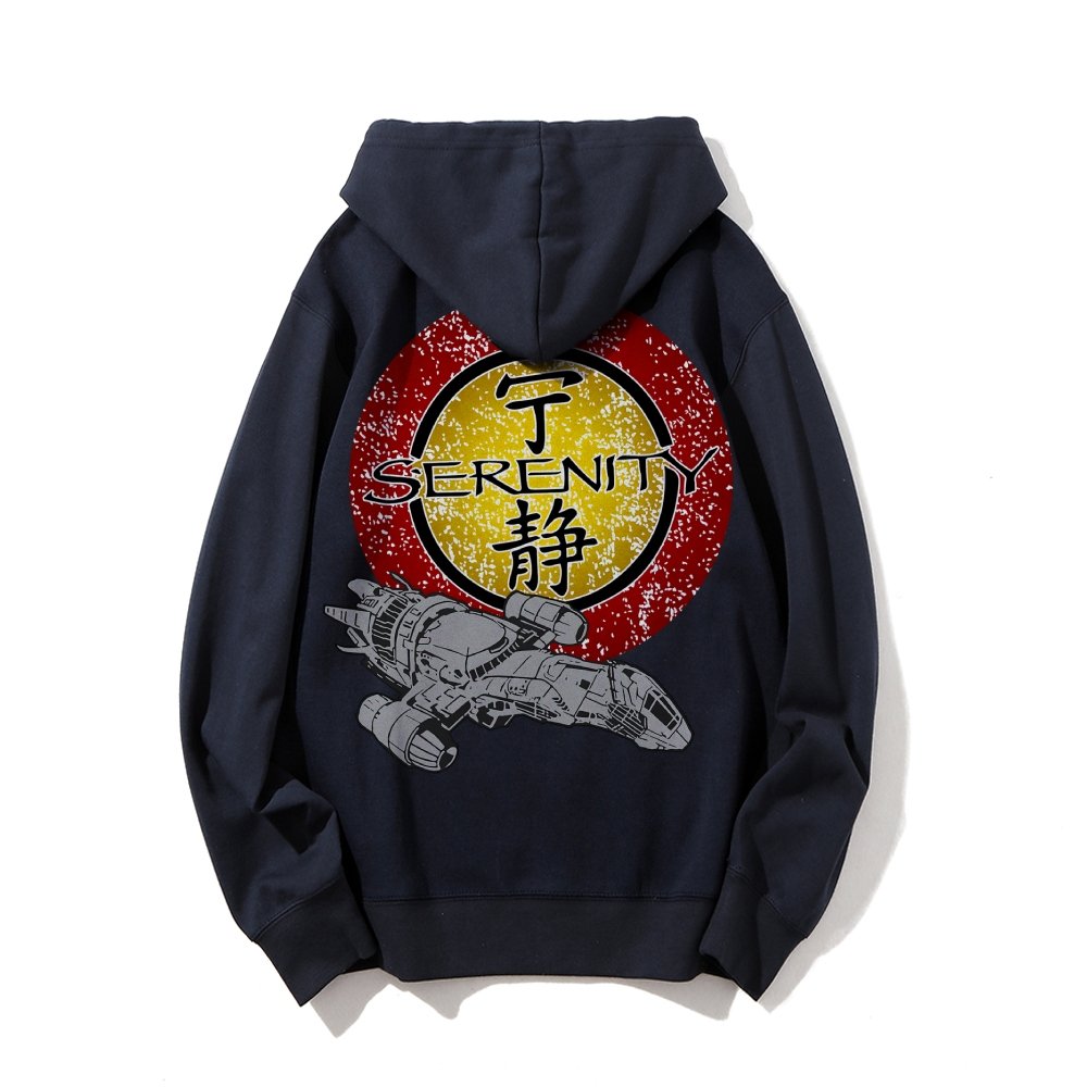 Firefly Mysterious Spacecraft Printed Back Cotton Hoodie