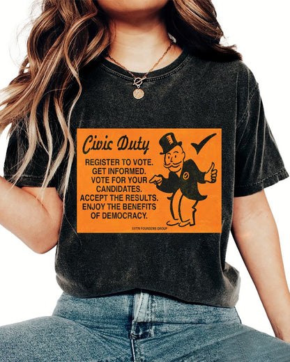 Civic Duty Card. Sarcasm Vintage Distressed T-shirt