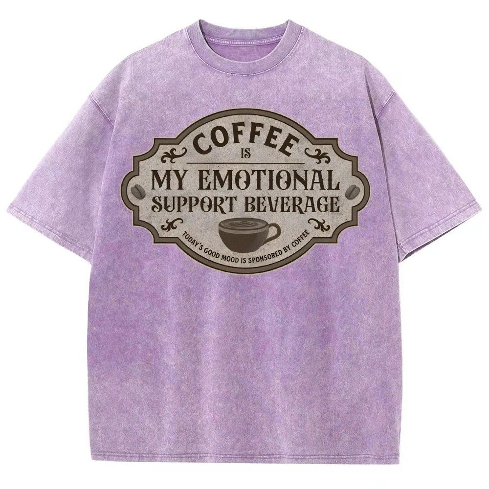 My Emotional Support Beverage Vintage Distressed T-shirt