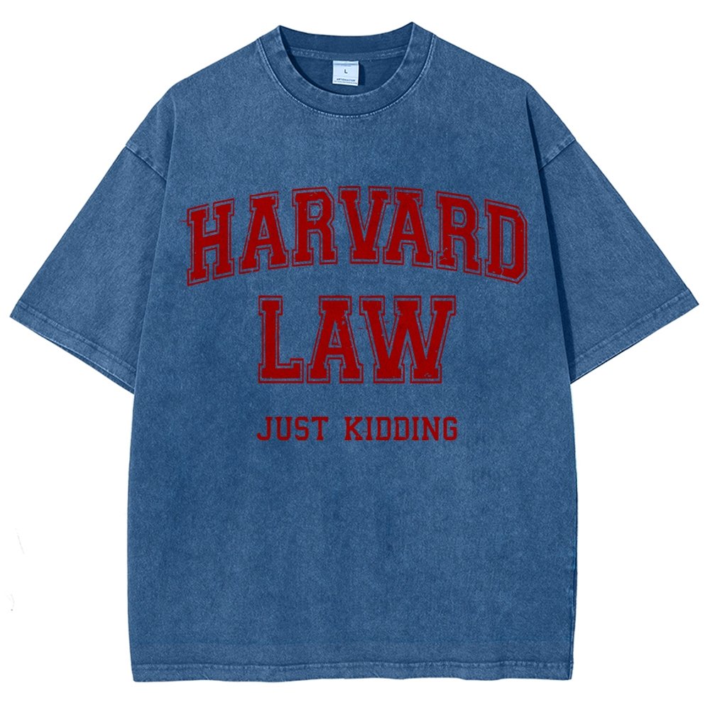 Harvard Law (Just Kidding)  Vintage Distressed T-shirt