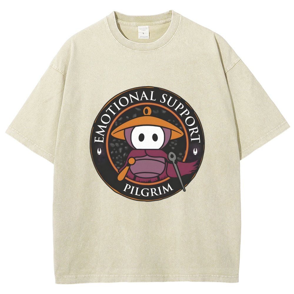 Emotional Support Pilgrim Vintage Distressed T-shirt