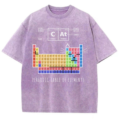 Periodic Table Of Cats Vintage Distressed T-shirt