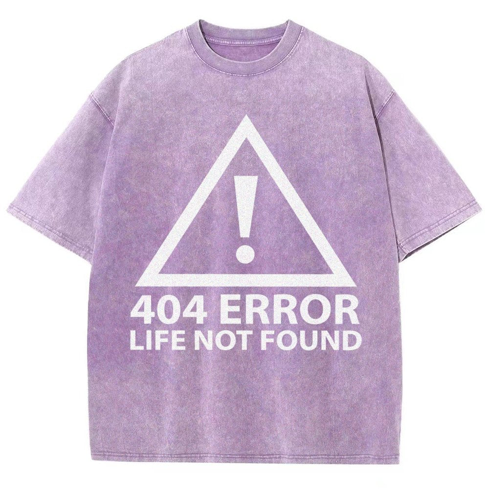404 Error Life Not Found Vintage Distressed T-shirt